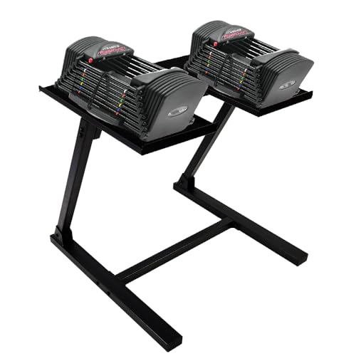 Heavy-Duty Adjustable Dumbbell Rack, with Wheels/Wheel-Free Versions, Non-Slip Pads for Noise Reduction, Compatible with M...