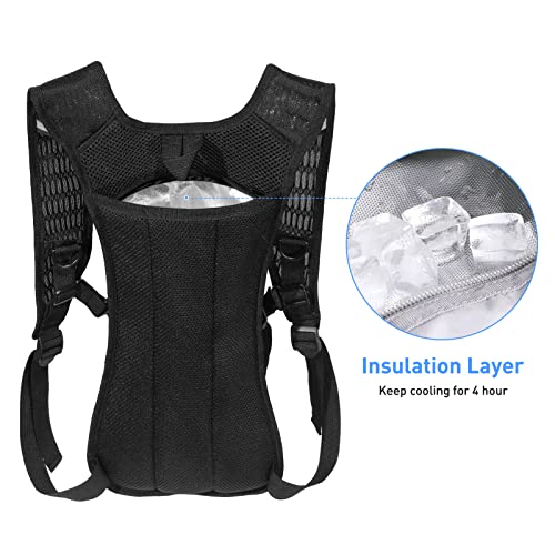 Rave Hydration Pack, Hydration Backpack with 2L Hydration Bladder, Festival Essential Water Backpack for Hiking, Running, ...