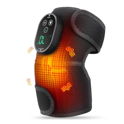 Cordless Heated Knee Massager with Vibration, FSA Eligible HSA, Heated Knee Brace Wrap Heating Shoulder Brace Support Wrap...