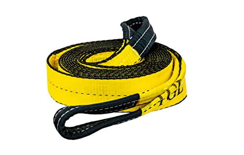 TGL Heavy Duty Tow Strap with Loops, 3" x 20', 30,000 lb Break Strength, Reinforced Loops - Emergency Strap for Truck, UT...