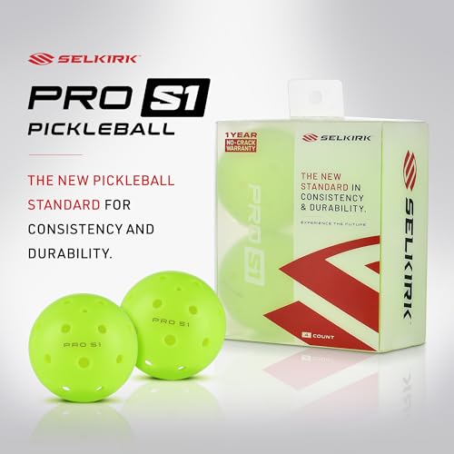 Selkirk Sport Pro S1 Ball | Crack-Resistant | 38 Hole Outdoor Pickleball Balls | USAPA Approved Pickle Ball for Tournament...