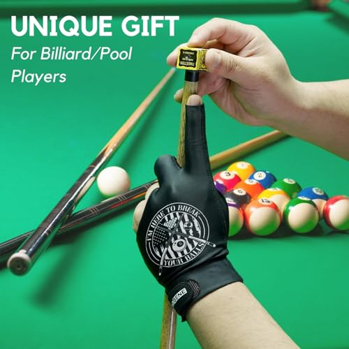 CybGene Billiard Pool Gloves for Left Hand 3 Finger, Quick-Dry Breathable, Shooters Snooker Cue Sport Glove Popular Sizes
