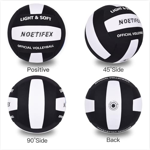 Noetifex Soft Volleyball-Super Soft Fabric Light Volleyball for Indoor Practice Safe and Quiet Kids Youth Beginners House ...