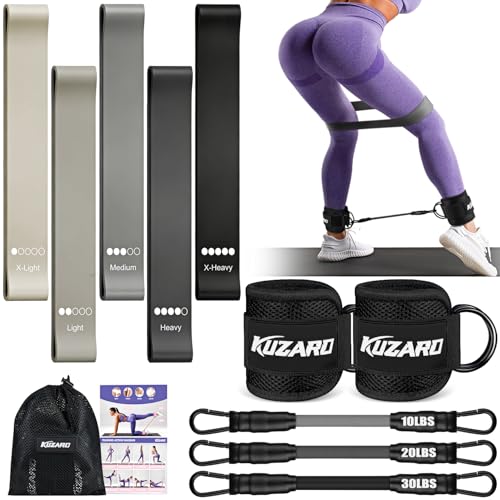 Ankle Resistance Bands with Cuffs, Resistance Bands Set for Working Out, Leg and Glute Exercise Bands – Home Gym Workout E...