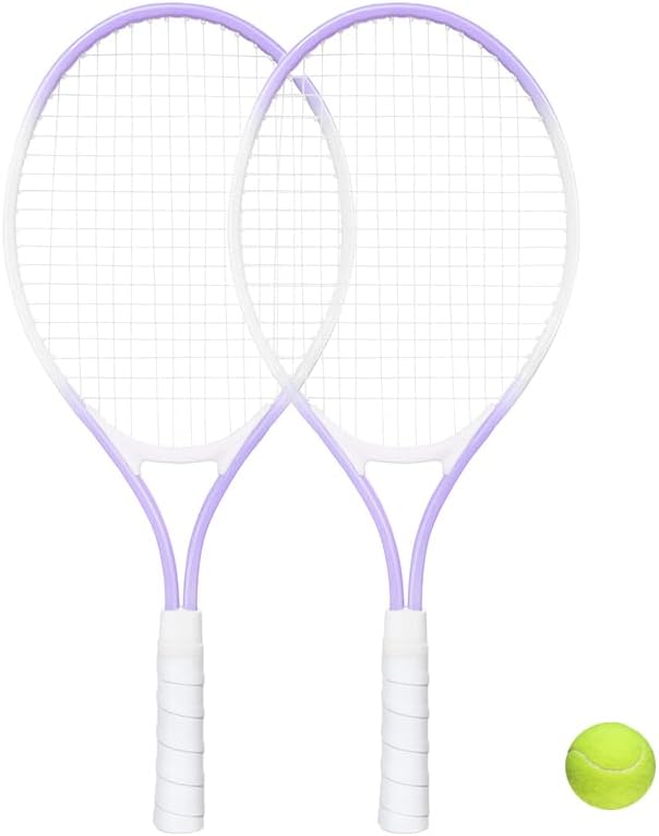 NEWSNOW Children's Tennis Racket for 2 Players, Suitable for Beginners, pre Worn 27 inch Lightweight Children's Racket, Su...