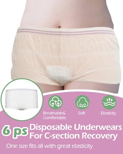 SOFTCA C Section Recovery Must Haves Kit - Peri Bottle,Disposable Mesh Underwears,Witch Hazel Pad Liners,Silicone Scar Pat...