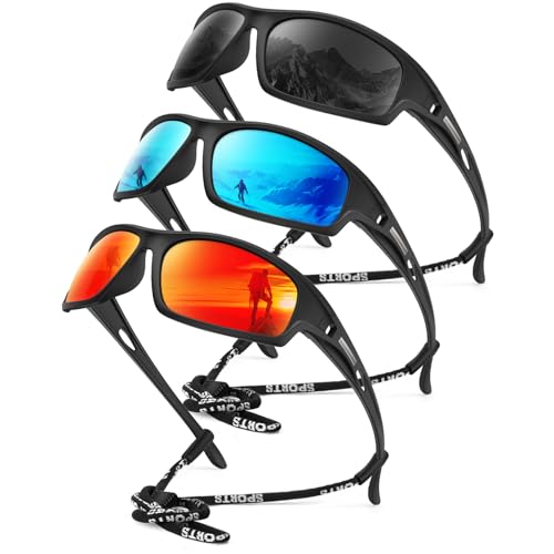 KALIYADI Polarized Sunglasses-Men Sports Sun-Glasses: Mens Sunglasses UV400 Protection for Running Fishing Golf