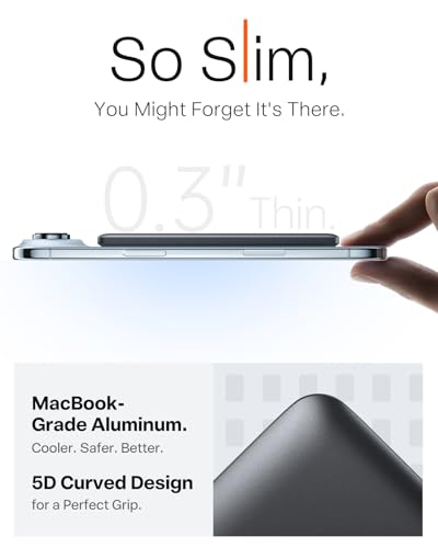 TORRAS MiniMag Power Bank, Ultra Slim 5,000mAh Wireless Portable Charger with USB-C Cable, Fast Charging iPhone Air Magnet...
