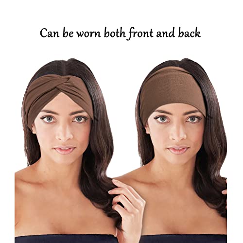 Jesries 10 PCS Women Headbands African Wide Hair Wrap Extra Turban Head Bands for Lady Large Sport Workout Stretch Non-sli...