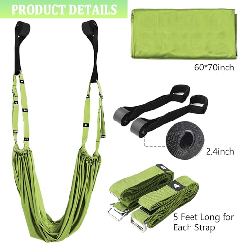 Leg Stretcher Strap Adjustable Fitness Strap Band for Waist Trainer Stretching Door Swing Flexibility Tensile Trainer with...
