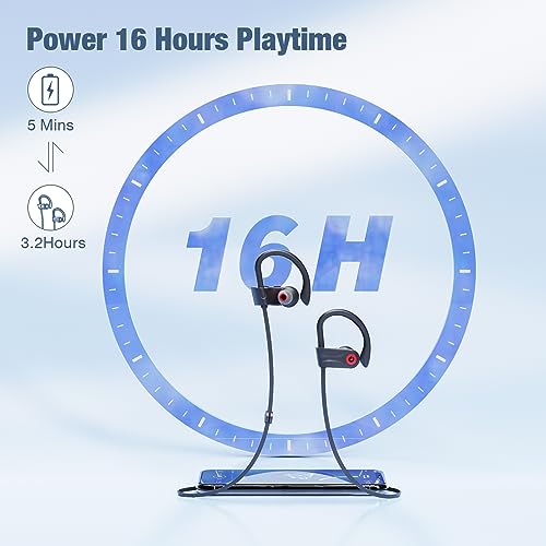 Boean Bluetooth Headphones, Wireless Headphones with 16 Hours Playtime Bluetooth 5.3 Wireless Earbuds HD Deep Bass Stereo ...