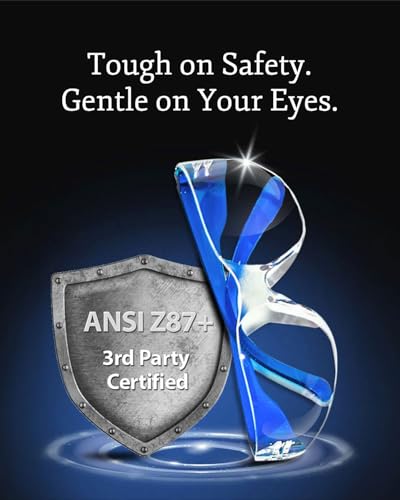 Aqulius 24 Bulk Safety Glasses for Men & Women - ANSI Z78.1 Certified - Scratch/Impact Resistant Crystal Clear Eye Protect...