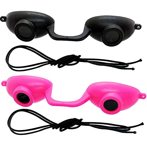 Super Sunnies Flex UV Eye Protection, FDA Compliant Tanning Bed Goggles, Red Light Therapy Glasses, 2 Pack