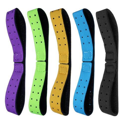 5pcs Replacement Heart Rate Monitor Bands, 0.8x13.8in 5 Colors Soft Heart Rate Strap Adjustable Armband Strap Heart Rate M...