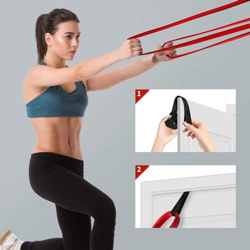 AUVIM Resistance Bands Set Pull Up Bands 3 Different Levels Fitness Exercise Bands for Men Women for Strength Training,Pil...