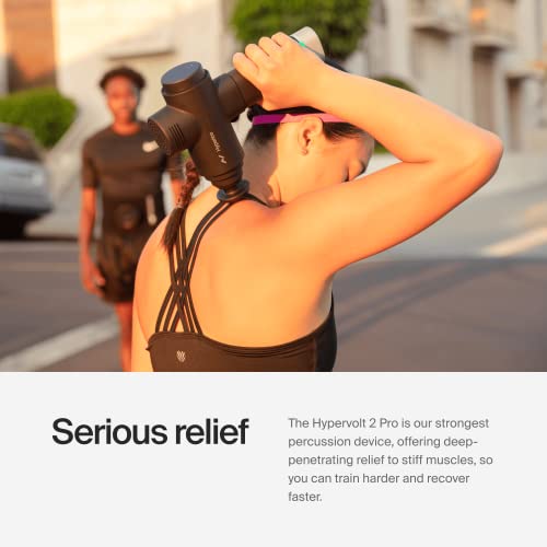 Hyperice Hypervolt 2 Pro - Featuring Quiet Glide Technology - Handheld Percussion Massage Gun - 5 Speeds, 5 Interchangeabl...