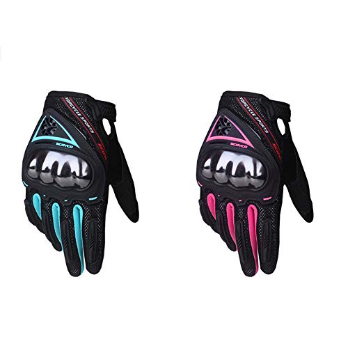 Scoyco Woman Motorcycle Gloves Touch Screen Armor Breathable Female Glove Anti-Skid MBX/MTB/ATV Sport Pink Dirt Bike Gloves