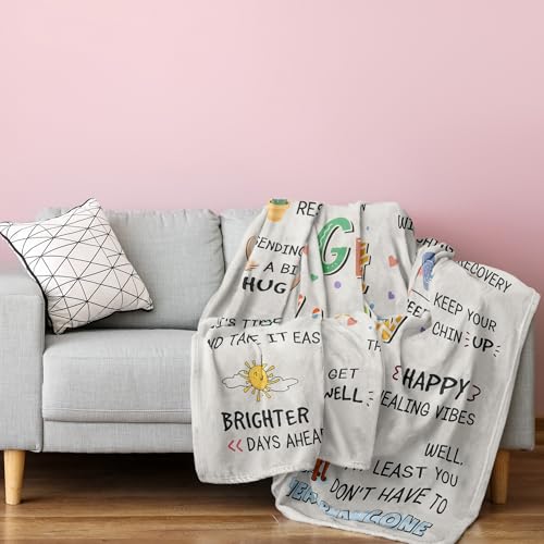 Julazy Get Well Gifts For Women/Men After Surgery Blanket 50"X60", Cancer Care Gifts For Women, Surgery Recovery/Feel Bett...