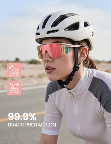 Lamicall 24g Polarized Sports Sunglasses for Men Women - UV400 Protection Sun Glasses Gifts for Running Cycling Baseball