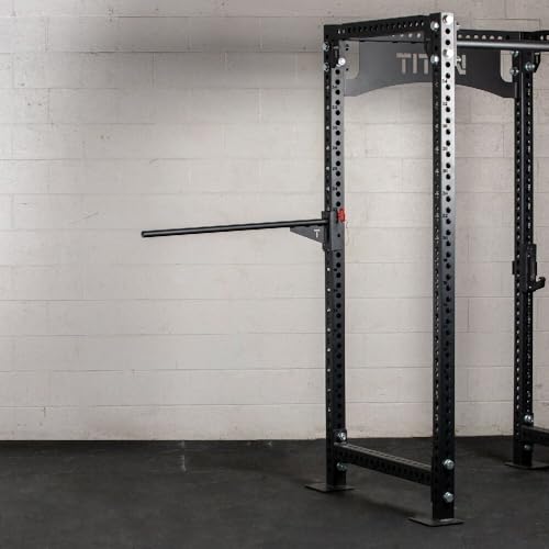 Titan Fitness Rack Mounted Youth Pull-Up Bar, Fits T-3, X-3, or TITAN Series Power Rack, Chin-Up Station, Workout Bar, Rat...
