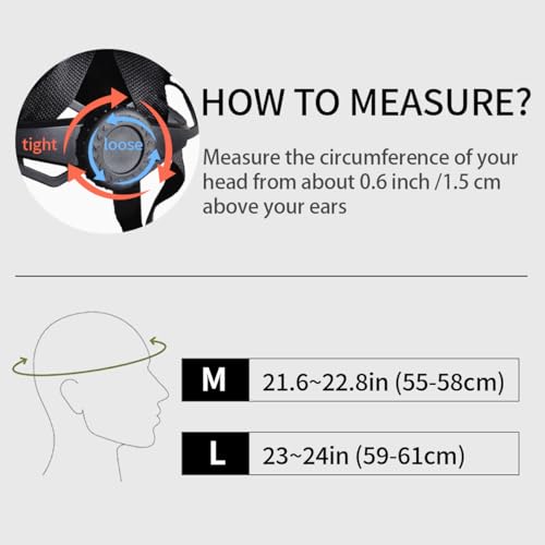 Veltuno Bike Helmet for Adults, Lightweight Mountain Bicycle Helmet with USB Rechargeable LED Rear Light, Removable Sun Vi...