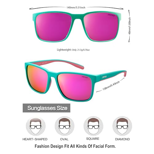 Jefoo Polarized Fishing Sunglasses for Men Women Kayaking Surfing Driving Lightweight Sports Sun Glasses UV Protection