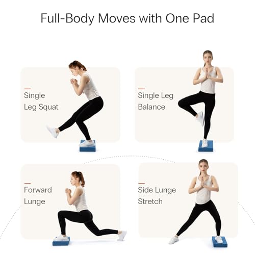 StrongTek 2-in-1 Non-Slip Balance Pad - High-Density Foam Cushion, Supportive Exercise Mat & Knee Pad for Core Training, Y...