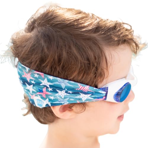 Splash Place SWIM GOGGLES with Fabric Strap - Adult & Kids Swim Goggles - Around The World Theme