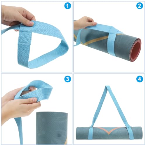 PATIKIL Yoga Mat Strap, Adjustable Yoga Mat Carrier Straps Sling Cotton Anti Slip Mat Holder Stretching Band for Exercise