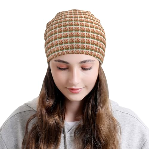 sackhg Poppy Flowers Print Winter Beanie Hat Men Women Soft Lightweight Thermal Cap for Outdoor Skiing Wear Black