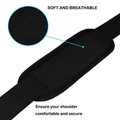 Universal Replacement Laptop Shoulder Strap, Durable 55" Adjustable Comfortable Belt with Metal Hooks for Briefcase, Compu...