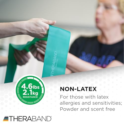 TheraBand Resistance Bands Set, Professional Non-Latex Elastic Band For Upper & Lower Body Exercise, Strength Training wit...