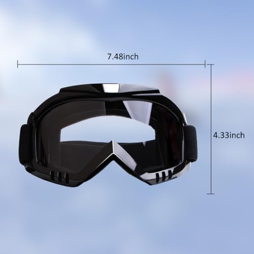 Professional Motorcycle Motocross Goggles 2-Pack Dirt Bike ATV Riding Racing Wide vision Glasses Anti-Fog Scratch Windproo...