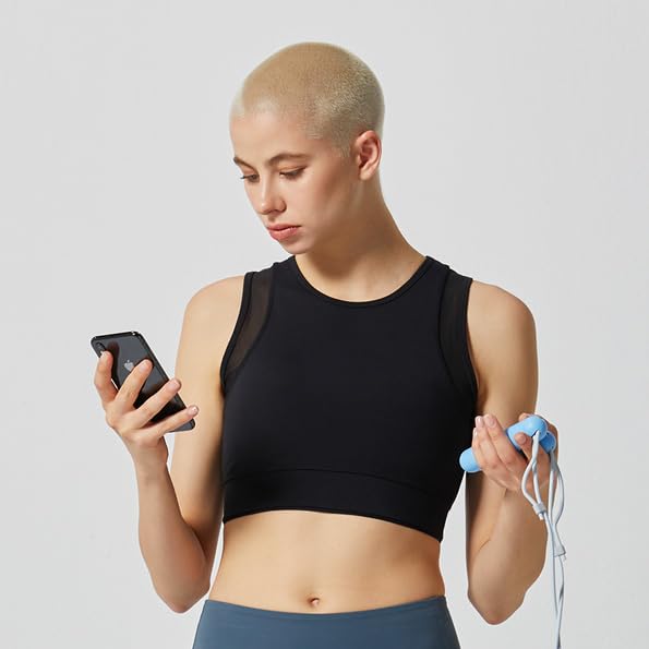 Tangram Smart Rope Rookie - App-Connected Jump Rope for Fitness and Workouts, Adjustable Length, Bluetooth Enabled, Track ...