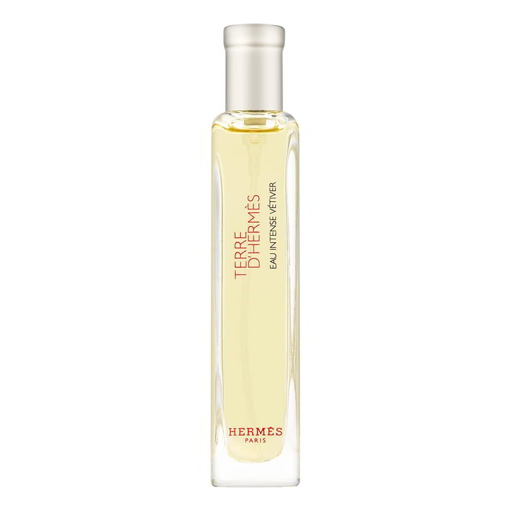Terre D'Hermes Eau de Intense Vetiver by Hermes for Men 0.5 oz Eau de Parfum Spray with Pouch