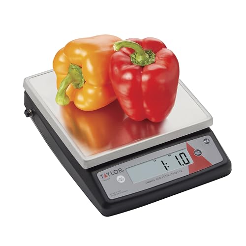 Taylor TE22FT 22-Pound Digital Portion Control Scale, Food Scale for Precise Weight Measuring and Portion Control, Tare an...