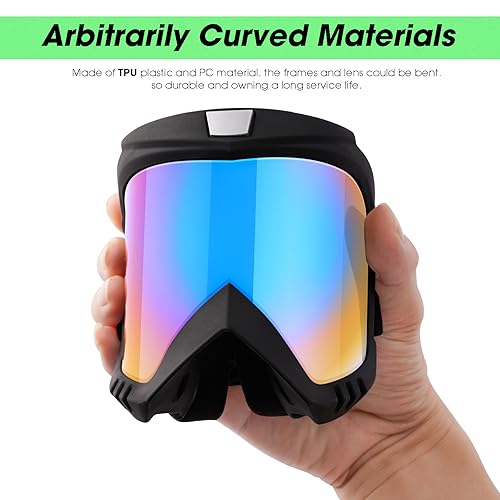 Dirt Bike Goggles Motorcycle Goggles - 2 Pack ATV, Ski, Windproof Glasses for Adults, Men, Women, Youth