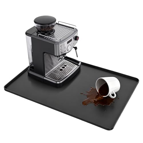 WZGUSXN 24-inch Coffee Mat - Heat Resistant Silicone for Coffee Bar & Kitchen Counter - Bar Mat for Countertops - Decor Un...