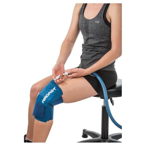 Aircast Cold Therapy Universal Fit Knee Cryo and Cuff with Gravity-Fed Non-Motorized Cooler for Maximum Cryotherapy (Blue,...