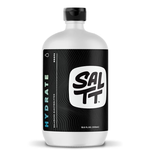 SALTT - Hydrate (18.6 oz) - Electrolytes Drops - Energy Boost - Sodium, Potassium, Magnesium, Zinc, Copper - Unflavored - ...
