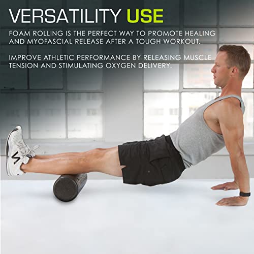ProsourceFit High Density Foam Rollers Long, Firm Full Body Athletic Massage Tool for Back Stretching, Yoga, Pilates, Post...