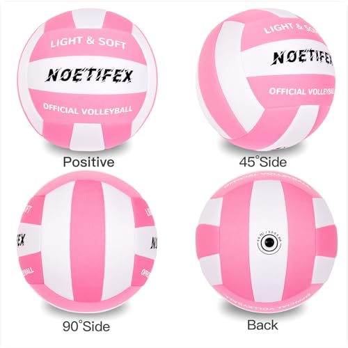 Noetifex Soft Volleyball-Super Soft Fabric Light Volleyball for Indoor Practice Safe and Quiet Kids Youth Beginners House ...