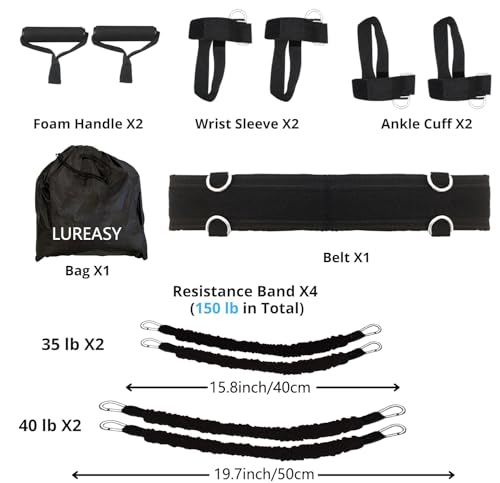 LUREASY 12pcs/Set Boxing Resistance Bands, Boxing Equipment,Training Equipment, Boxing Trainer, Boxing Gear, Latex Resista...