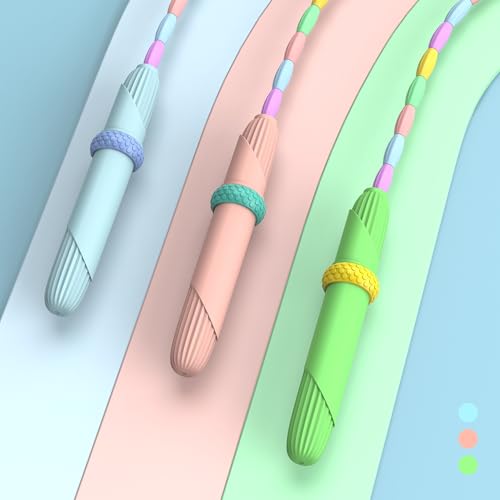Beaded Jump Rope 1 Pack/2 Pack, ACEONE Segmented Skipping Rope for Kids Adults, Adjustable Tangle-Free Toddler Jumping Rop...