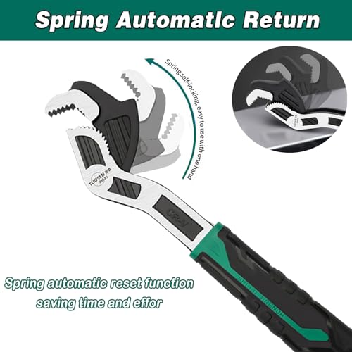 Groword 2PC Adjustable Wrench - Auto Size Adjusting, 0.6"-1.38" (7-35MM) Self-Adjusting Quick Wrench for Car, Bicycle & Pl...