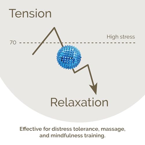MySkills4Life 2X Spiky DBT Skill Balls | 2inch | Magnetic Stress Relief Balls | Spiky Massage Balls for Relaxation, Tensio...