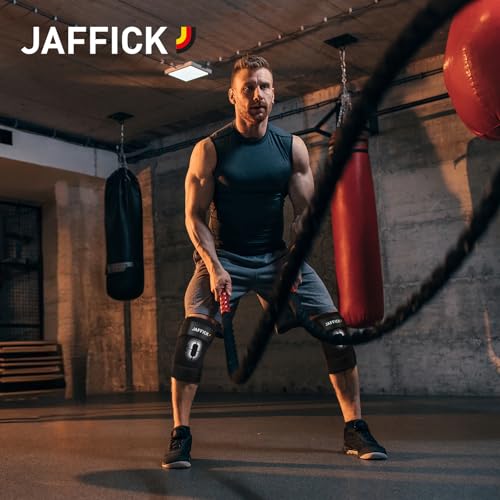 Jaffick Knee Sleeves (1 Pair),Double Layer Compression Knee Braces for Suitable for Squats, Weightlifting, Powerlifting, G...