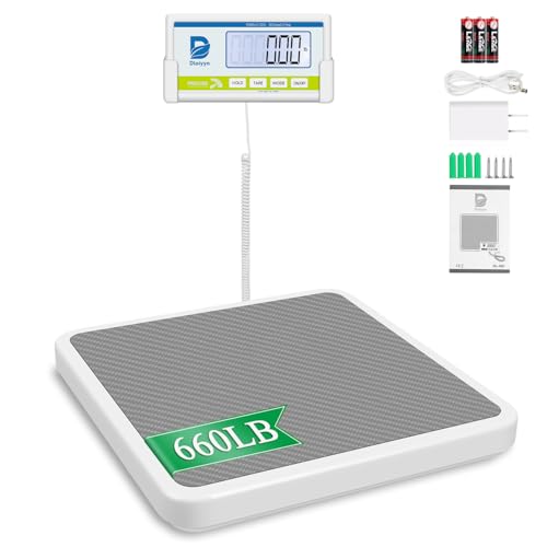 Medical Scale for Body Weight with Digital Display, 660 lb Limit, High Accuracy Medical Grade Floor Scale, Heavy Duty, kg/...