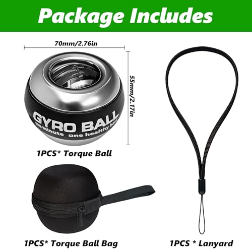 Grip Strength Trainer, Torque Ball & Vital Wrist Ball for Forearm Workout,Portable Fitness Equipment for Men & Women