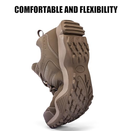 Grand Attack Men's Waterproof Hiking Shoes Lightweight Approach Trekking Comfortable Backpacking Boots Non Slip Work Shoes...